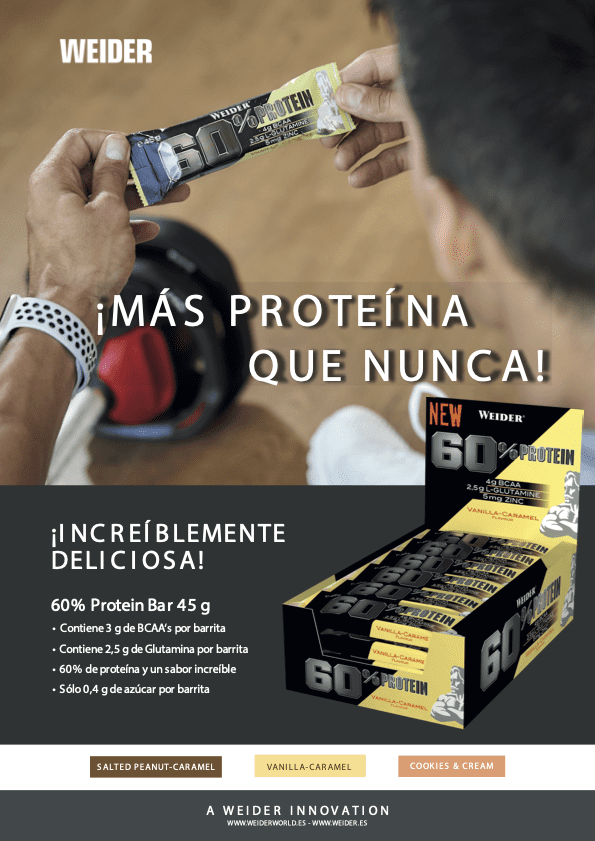 60% PROTEIN BAR (WEIDER) - Imagen 5