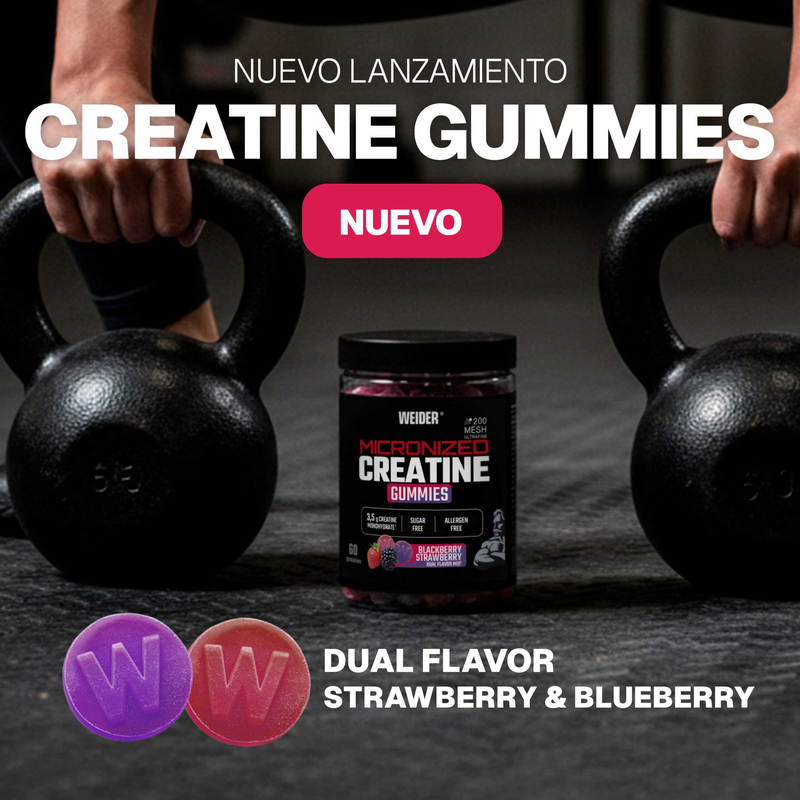 MICRONIZED CREATINE GUMMIES (WEIDER) - Imagen 2
